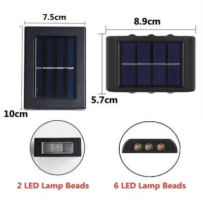 WINXU IP65 ওয়াটারপ্রুফ সোলার LED লাইট আউটডোর ল্যান্ডস্কেপ ব্যালকনি ডেকোরেটিভ ওয়াল লাইট