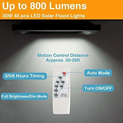 রিমোট কন্ট্রোল সহ আউটডোর LED 40w সোলার ফ্লাড লাইট গ্যারেজ চ্যানেল সোলার স্ট্রিট লাইট