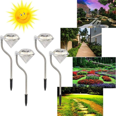 স্টেইনলেস স্টিল স্পটলাইট LED সৌর লন লাইট 0.5w 60lm/w