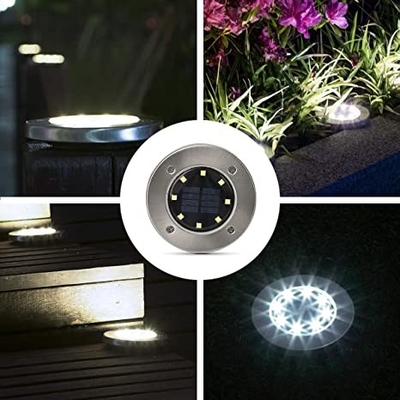 IP67 সোলার LED গার্ডেন লাইট DC 6V 10 LED সোলার LED আন্ডারগ্রাউন্ড লাইট