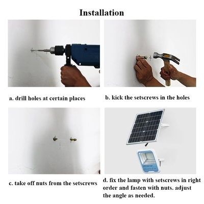 150W মনিটরিং সোলার LED ফ্লাড লাইট সোলার চার্জিং এবং ডিসচার্জিং সিস্টেম