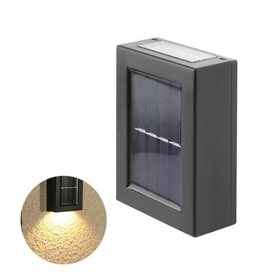 2/6LED আপ এবং ডাউন সৌর শক্তি চালিত LED ওয়াল লাইট সিঁড়ি আইসল আউটডোর গার্ডেন ডেকোরেশন
