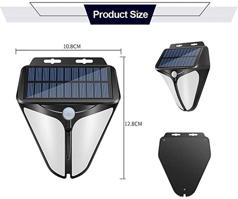 DC6V ইয়ার্ড গ্যারেজ ওয়্যারলেস সোলার চালিত LED ওয়াল লাইট 6000K 3টি নির্বাচনযোগ্য মোড সহ