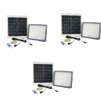 360LED 6500K 100 ওয়াট 200 ওয়াট আউটডোর সোলার ফ্লাডলাইট ওয়াটারপ্রুফ IP67