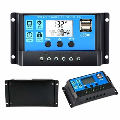 LCD ডিসপ্লে সোলার কন্ট্রোলার রেগুলেটর 12V / 24V 60A 50A 40A 30A 20A 10A PWM USB 5V