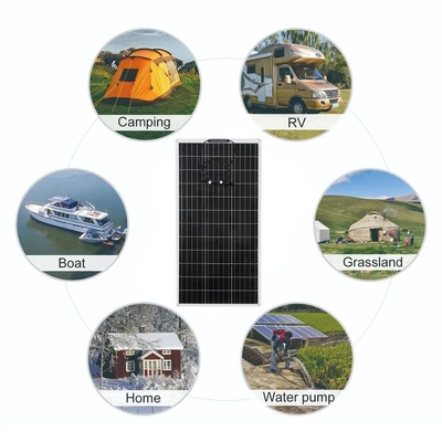 12V ব্যাটারি পোর্টেবল নমনীয় কোষের জন্য 200W সোলার প্যানেল কিট ব্যাটারি চার্জার