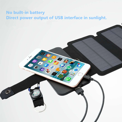 স্মার্টফোনের জন্য 10W ফোল্ডেবল সোলার প্যানেল 5V 2.1A USB আউটপুট ডিভাইস