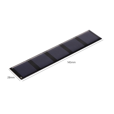পাওয়ার ব্যাঙ্কের জন্য 0.5W 2.5V 145*28mm আউটডোর পোর্টেবল সোলার প্যানেল চার্জার